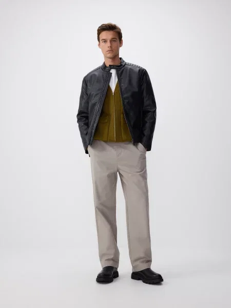 Кожаные ботинки Reserved черные