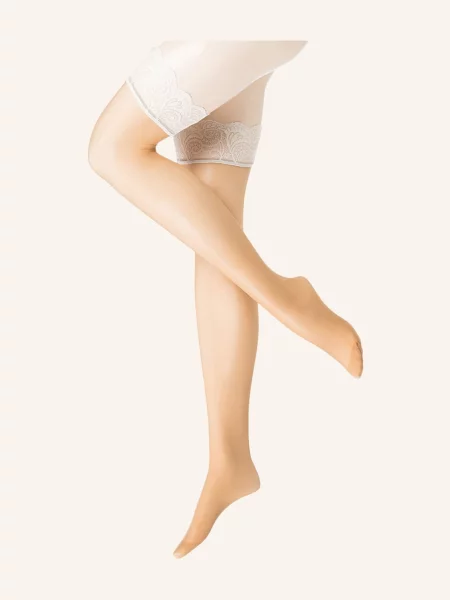 Falke Pończochy Samonośne Matt Deluxe beige czarne