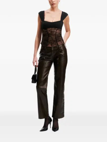Top Ow Collection din dantelă negru