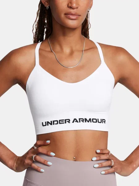 Športová podprsenka Under Armour Vanish Seamless Low white/black biela