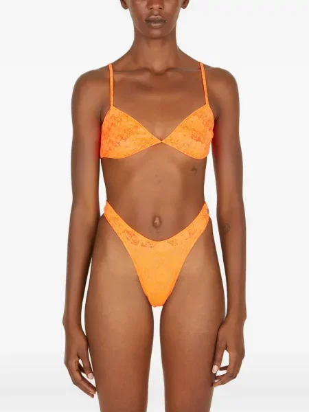 Sutien Balenciaga din dantelă portocaliu