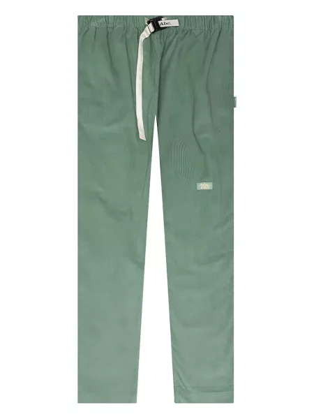 Pantaloni Advisory Board Crystals de catifea cord cu cataramă de cristal verde