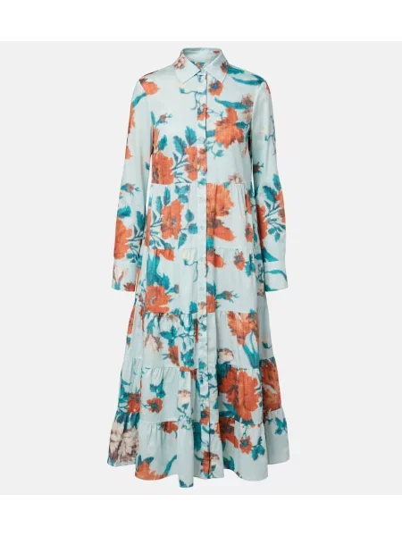 Rochie tip cămașă Erdem cu model floral