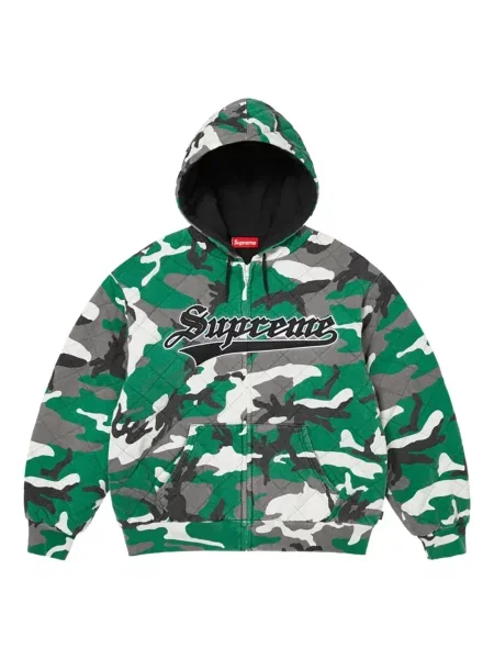 Hanorac cu glugă Supreme cu glugă verde