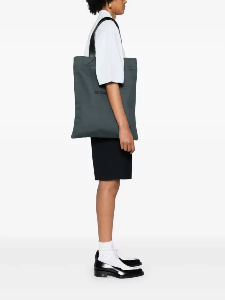 Платно шопинг чанта Jil Sander с принт зелено