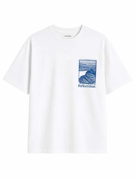 Perfect&Basic Tričko Oversize Tee Unisex – “Ola Azul”' modrá