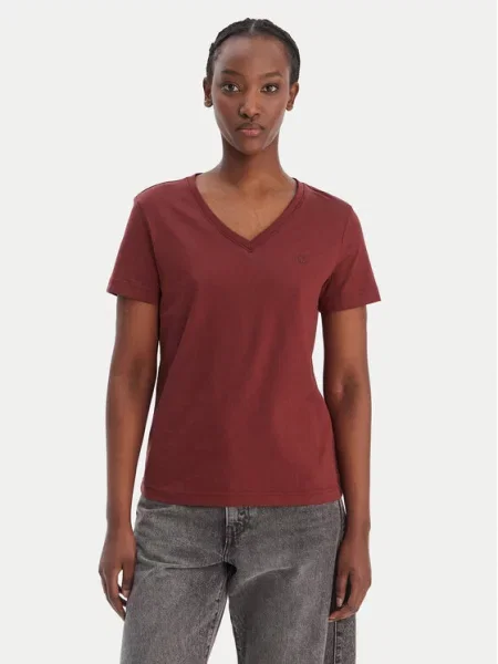 Tričko Calvin Klein Jeans hnědé