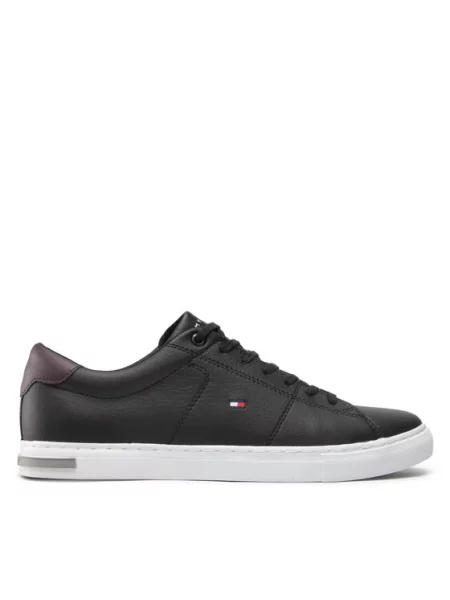 Tommy Hilfiger Sneakersy Essential Leather Detail Vulc czarny