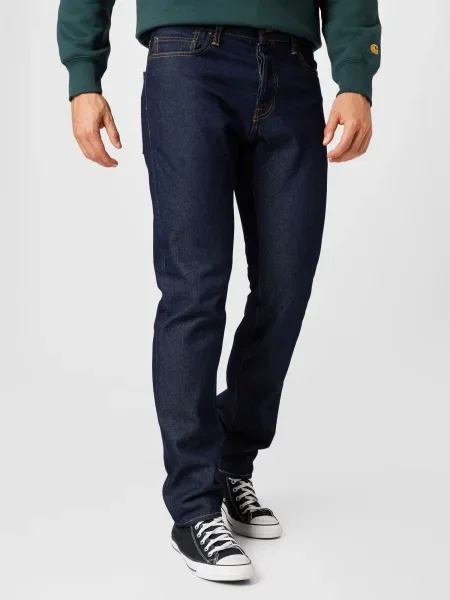 Carhartt WIP Kavbojke Klondike temno modra
