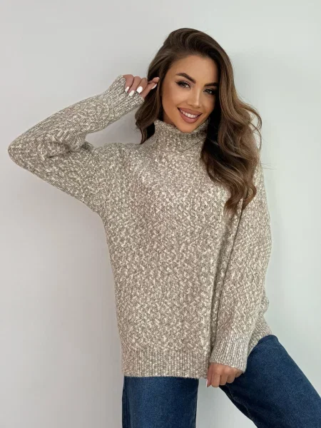 Светр ISSA Plus кашемір коричневий