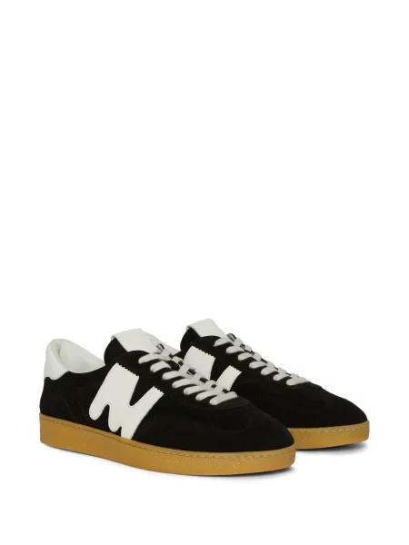 Sneakerși Msgm din piele de căprioară negru
