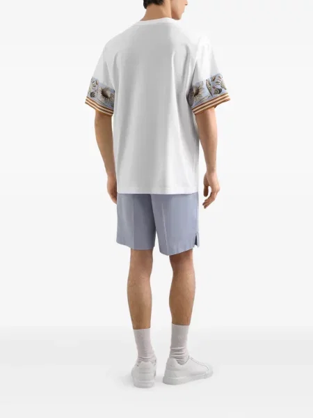 Pantaloni scurți Dolce & Gabbana plisate albastru