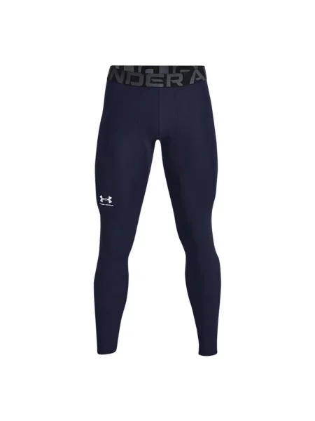 Legginsy Under Armour skórzane niebieskie