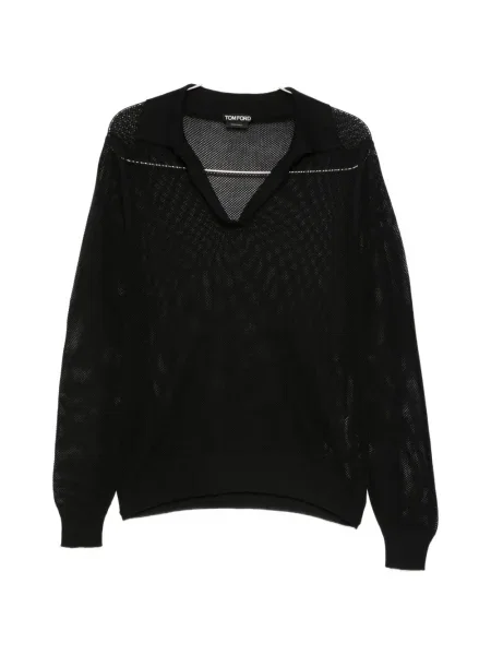 Pulover Tom Ford cu decolteu în V negru