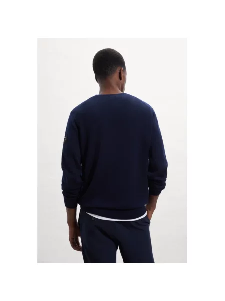 Sweter Ecoalf wełniany niebieski