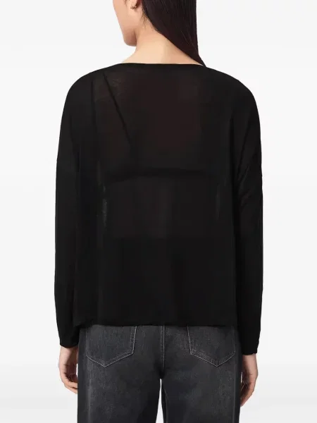 Top Allsaints cu model floral negru