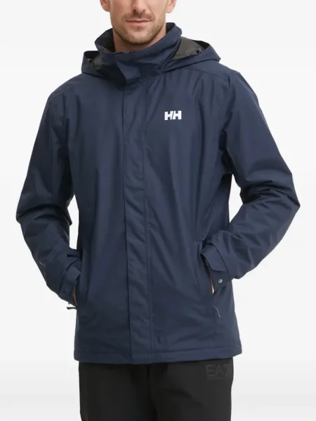 Geacă Helly Hansen cu glugă cu autograf albastru