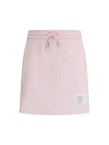 Spódnica mini Thom Browne z dżerseju klasyczna różowa