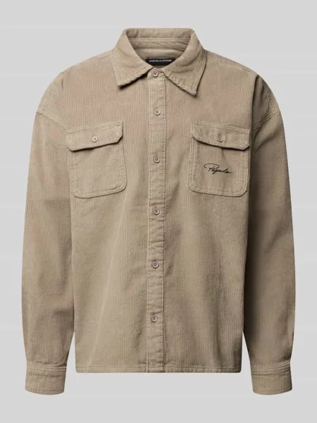 Koszula casualowa z listwą guzikową Pegador szara