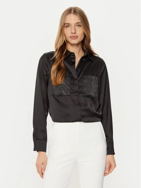 Πουκάμισο Guess μαύρο