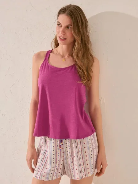 Късо долнище на пижама women'secret дамска бяло