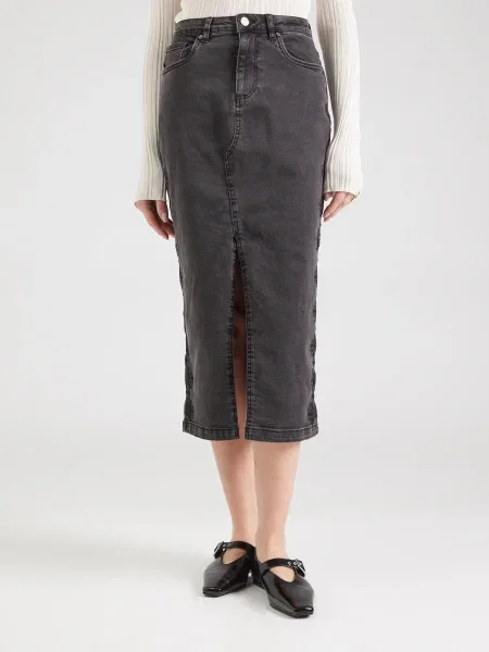 SISTERS POINT Fustă OLIA denim gri