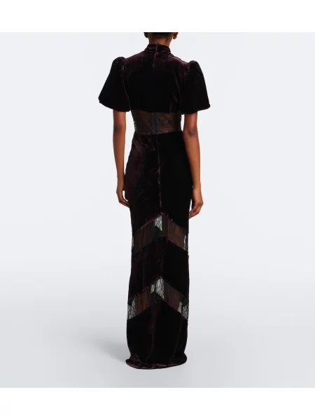 Rochie Rebecca Vallance de catifea maro