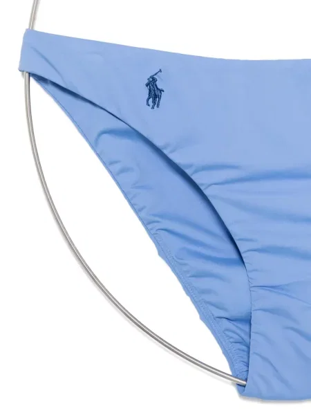 Bikini Polo Ralph Lauren cu dungi cu broderie albastru