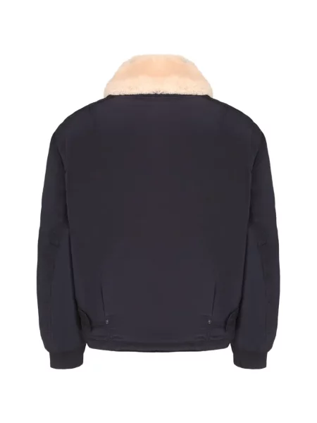 С яка яке Emporio Armani от овча кожа с автограф синьо