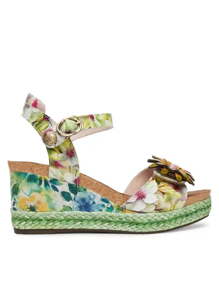 Sandály Laura Vita zelené