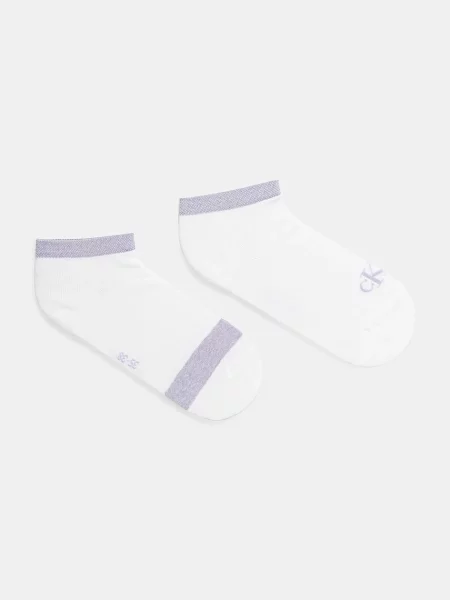 Чорапи Calvin Klein Jeans 2 чифта лилаво виолетово