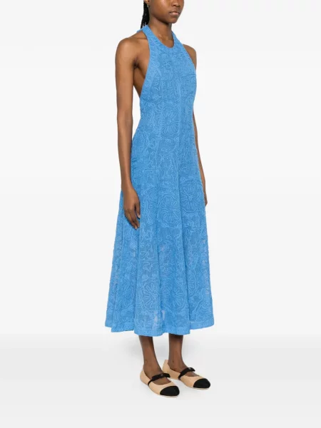 Rochie midi Maje cu spatele deschis albastru