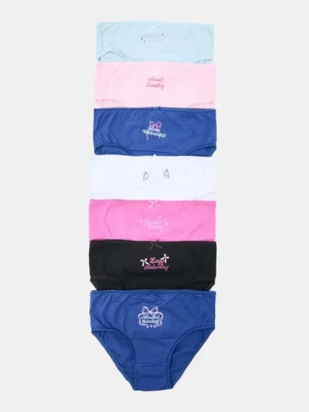 Sinsay kalhotky figi s mašličkami 7 pack vícebarevná