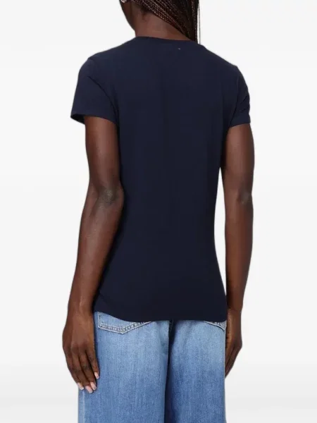 Tricou Armani Exchange cu paiete albastru