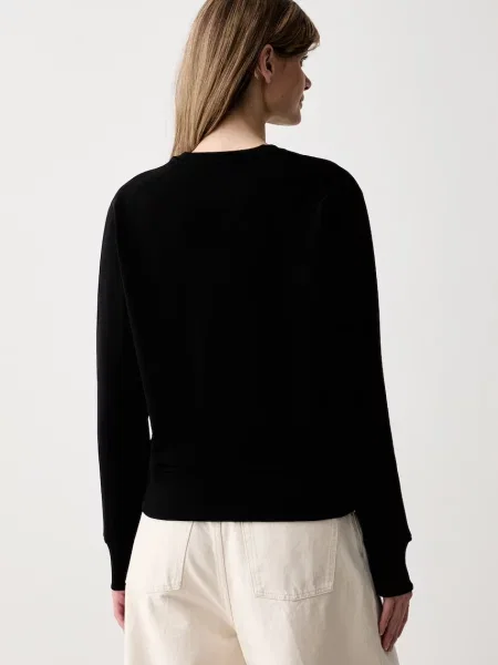 Guess bluza z bawełną czarna