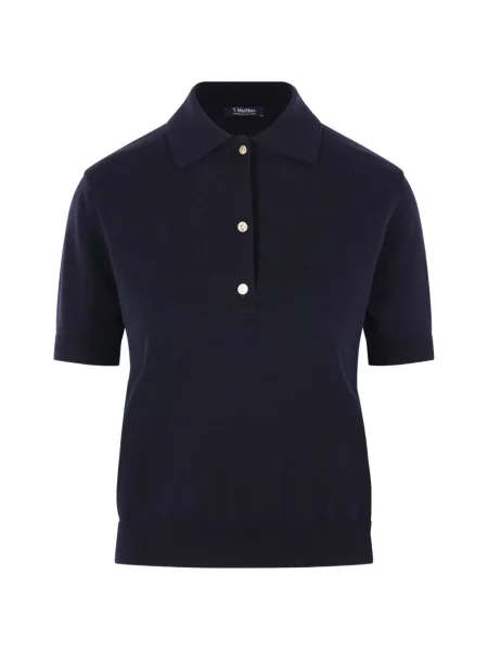Tricou polo 's Max Mara tricotate albastru