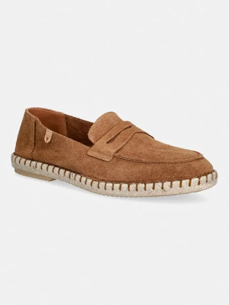 Verbenas espadrilky pánske semišové TRACK SERRAJE hnedá