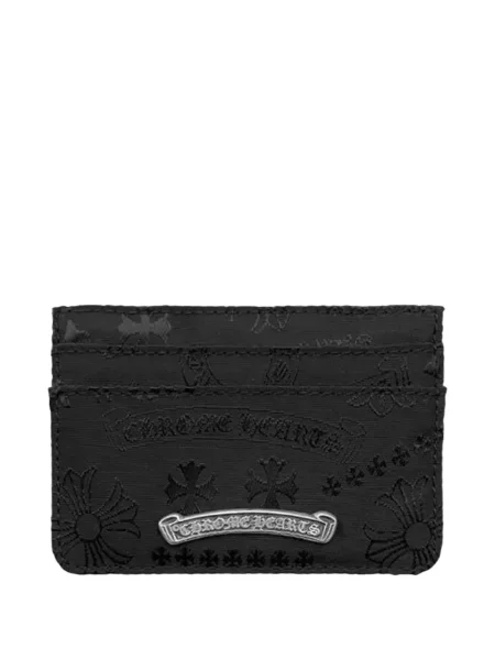 Portofel Chrome Hearts cu motiv cu inimi negru