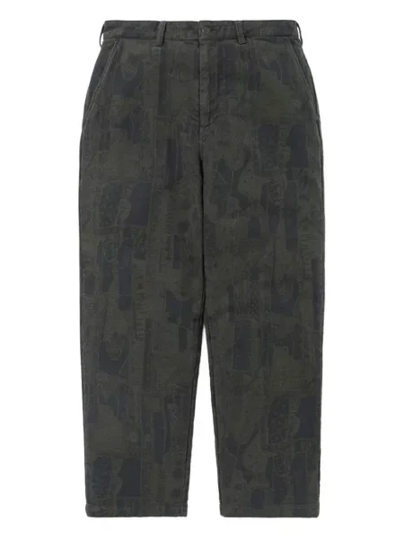 Kalhoty This Is Never That s potiskem s abstraktním vzorem modré