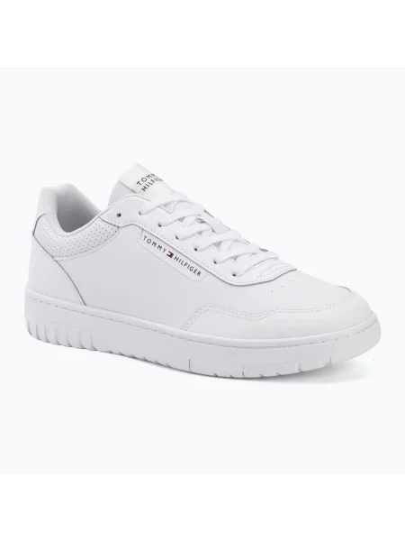 Férfi cipők Tommy Hilfiger Basket Core Leather white. Méret: 46 EU fehér