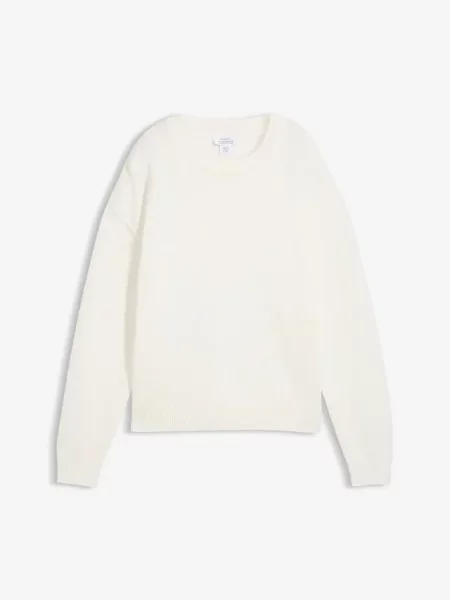 Sweter oversize z czystej bawełny biały