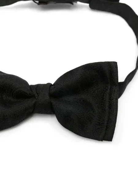 Cravată Etro cu funde cu model paisley negru