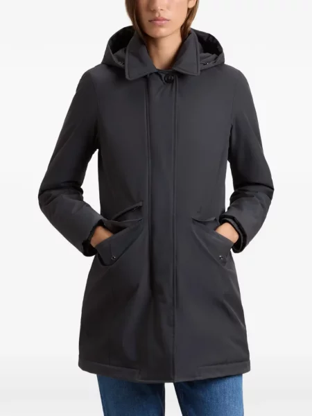 Geacă parka Woolrich cu glugă gri