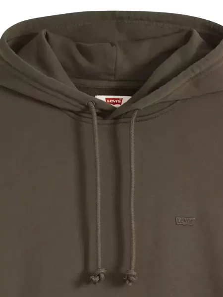Hanorac cu glugă Levi's® cu decolteu rotund cu autograf cu cordon maro