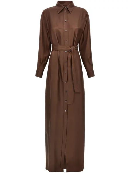 Rochie tip cămașă Tom Ford de costum maro
