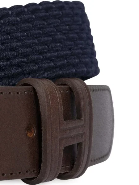 Cu centură curea Hackett London din piele albastru