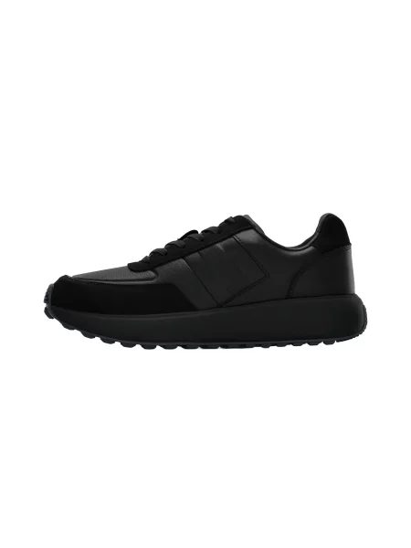 Pánske topánky Calvin Klein City Runner Laceup Tape Leather triple black čierna