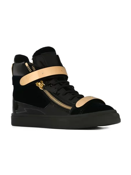 Top Giuseppe Zanotti de catifea albastru