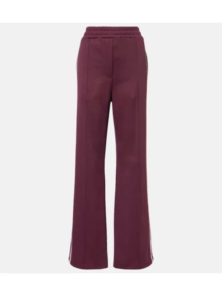 Pantaloni Ferragamo din jerseu bordo