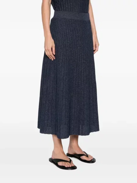 Fusta maxi Maison123 tricotate albastru